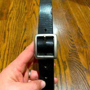 Black Leather J Crew Belt